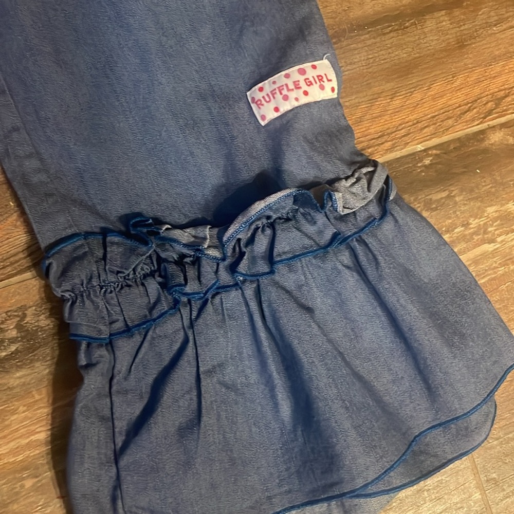 Blue Ruffled women’s pants - Picture 2 of 9